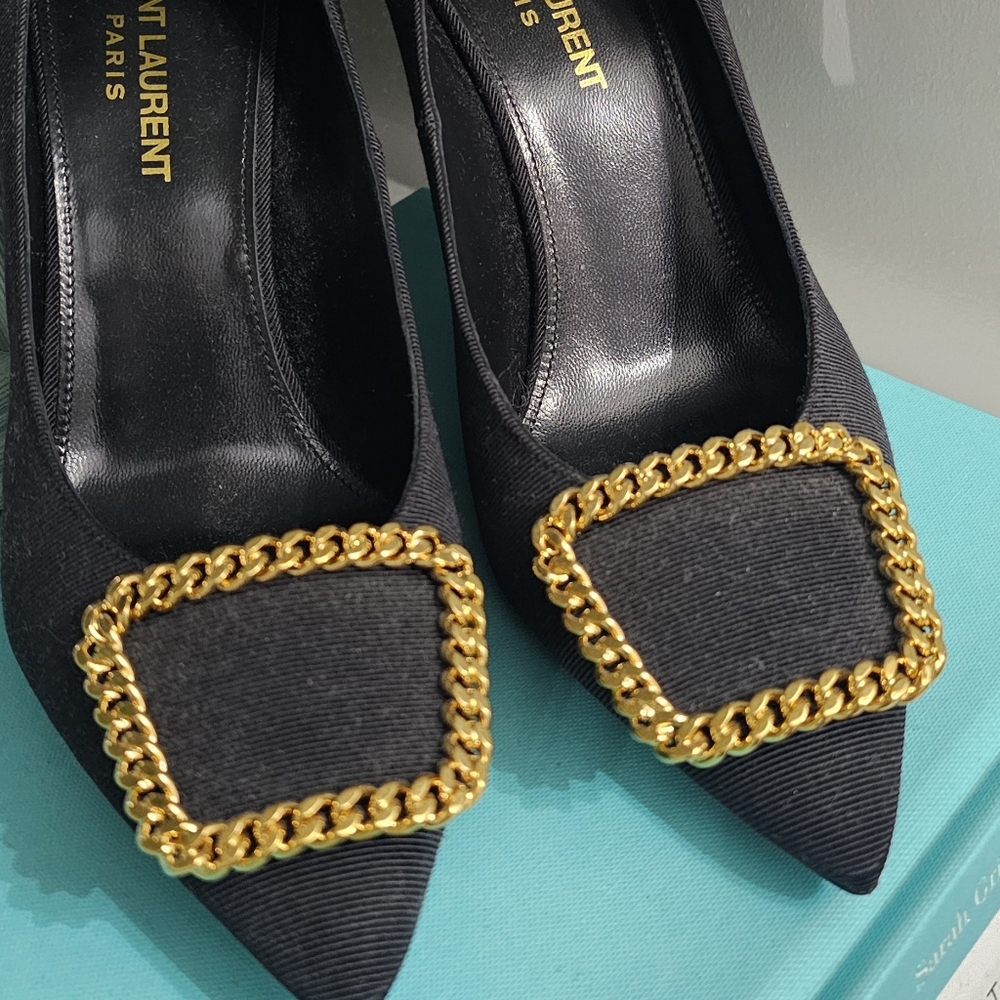 Saint LaurentChain-Link Accents Pumps